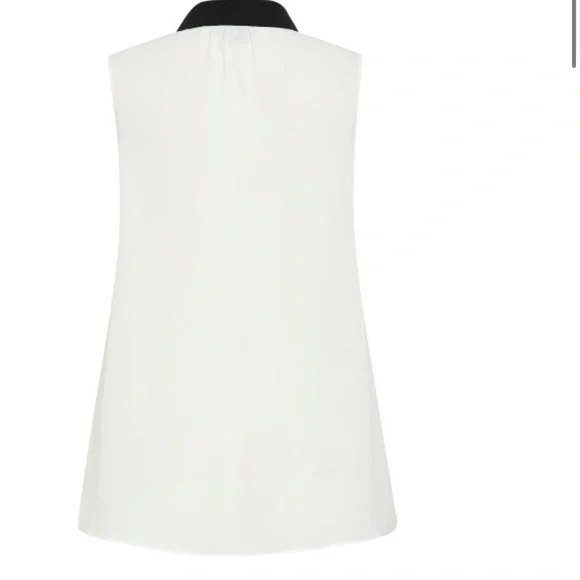 Black and White Sleeveless Women's Top Eleanor​​​ - Picture 8 of 9